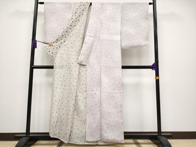 平和屋着物▽極上 訪問着 無双 紗袷 紗×紗 水玉 露芝 暈し染め 金銀彩 逸品 未使用 CYAA3945s5