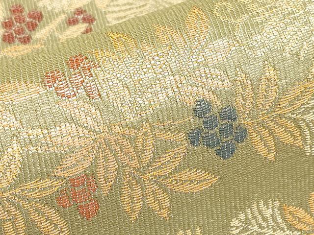 平和屋着物●極上 紋屋井関 御寮織 六通柄袋帯 枝葉木の実 金糸 逸品 CYAA3971s6