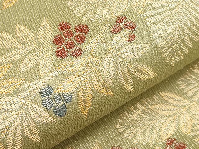 平和屋着物●極上 紋屋井関 御寮織 六通柄袋帯 枝葉木の実 金糸 逸品 CYAA3971s6