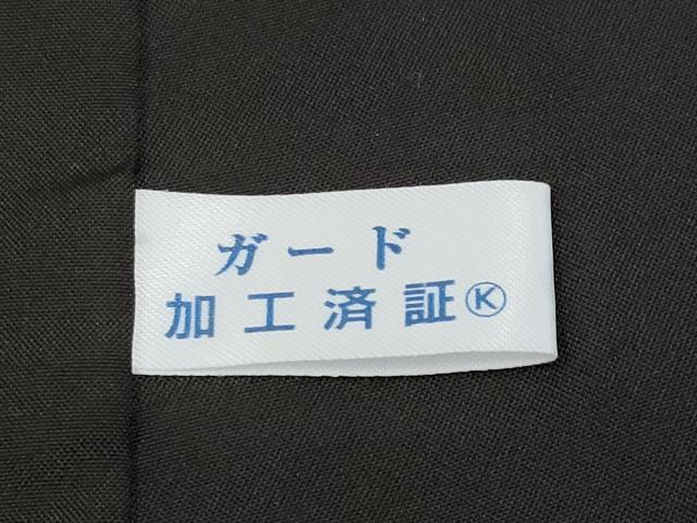 平和屋着物●極上 紬 創作工芸 総刺繍 総刺し子 唐草文 黒地 反端付き 逸品 CYAA4017s6