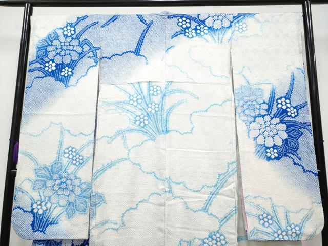 平和屋着物●極上 振袖 総絞り 雲取り草花文 逸品 CYAA4033s6