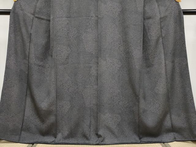 平和屋着物●極上 江戸小紋 寄せ小紋柄 黒地 逸品 CYAA4038s6