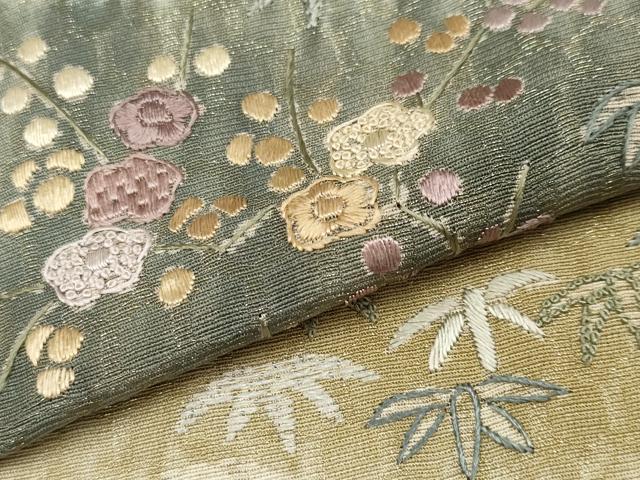 平和屋本店●極上 中国三大刺繍 スワトウ相良刺繍 訪問着 松竹梅 金通し地 さが美扱い 逸品 CYAA5024s6