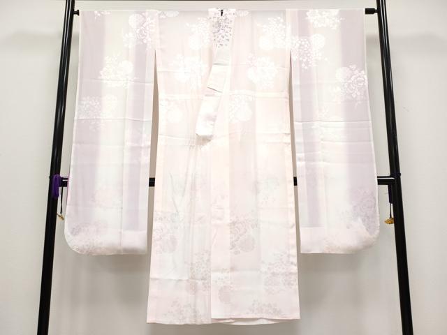 平和屋着物●極上 振袖・長襦袢セット 駒刺繍 束ね熨斗舞花文 茜色地 逸品 CYAA4075s6