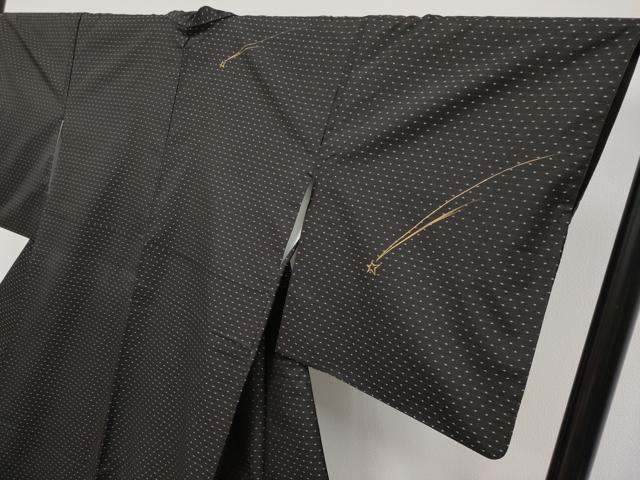 平和屋着物●極上 本場大島紬 訪問着 シルクロード ラクダ 黒地 金彩 前田織物謹製 証紙付き 逸品 CYAA4116s6