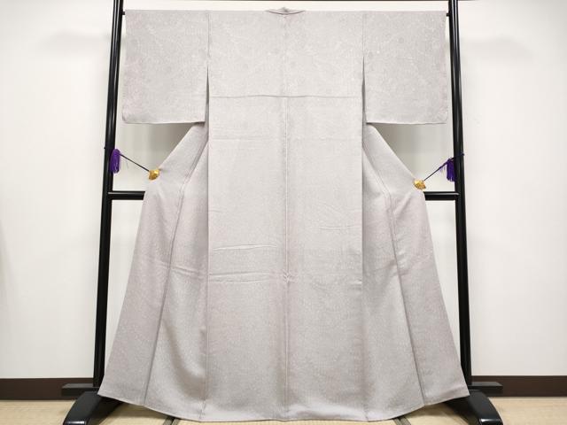 平和屋着物●極上 色無地 辻が花地紋 灰桜色地 逸品 未使用 CYAA4118s6