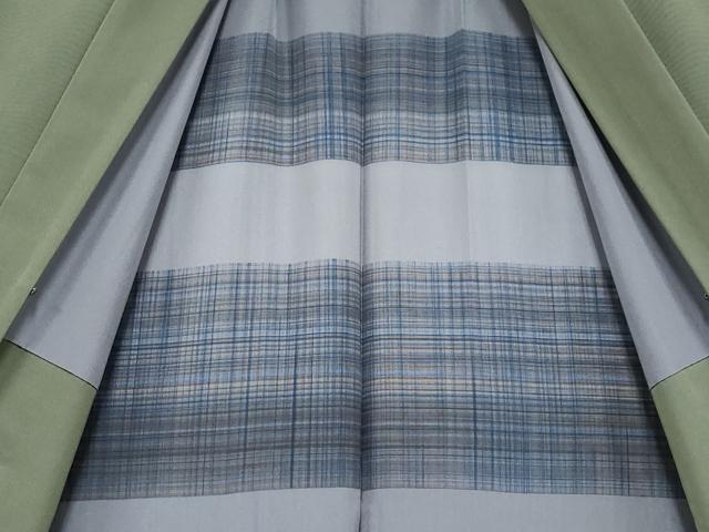 平和屋着物#極上 男性 長羽織 キングサイズ 色無地 藍媚茶色地 逸品 CYAA4130s6