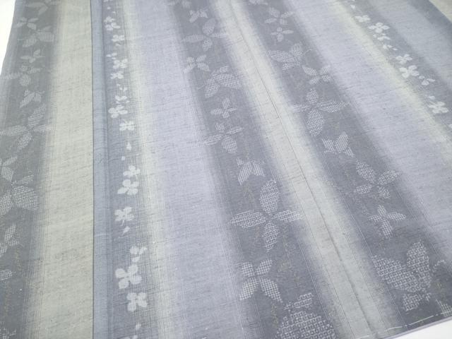 平和屋着物●極上 結城紬 80亀甲 花蝶間道 証紙付き 逸品 未使用 CYAA4137s6