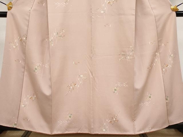 平和屋着物●極上 創業460年・千總 小紋 枝花文 金彩 水柿色地 逸品 CYAA4143s6