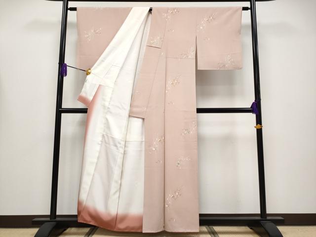 平和屋着物●極上 創業460年・千總 小紋 枝花文 金彩 水柿色地 逸品 CYAA4143s6