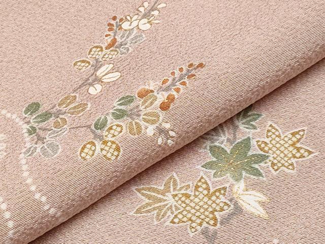 平和屋着物●極上 創業460年・千總 小紋 枝花文 金彩 水柿色地 逸品 CYAA4143s6