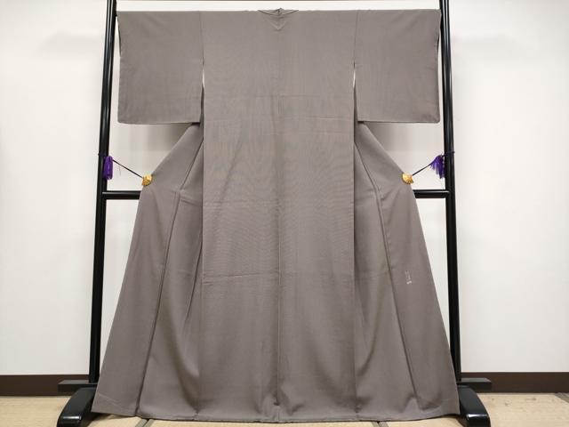 平和屋着物●極上 彫士:住田双光 染士:西宮伊智郎 江戸小紋 行儀 憲法色地 反端付き 逸品 未使用 CYAA4160s6
