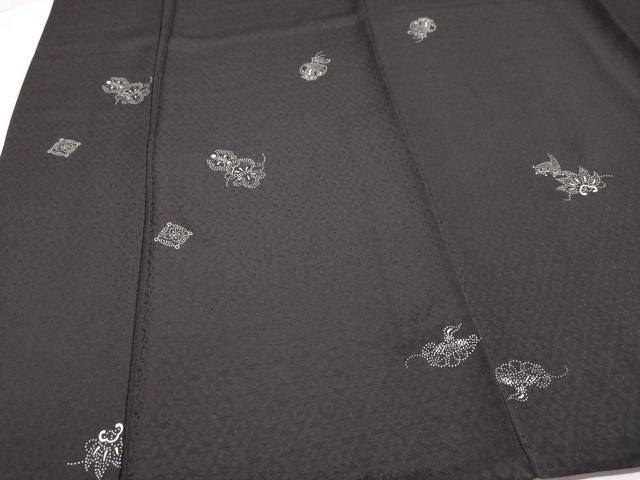 平和屋着物●極上 印傳 小紋 宝尽くし 赤墨色地 逸品 CYAA4161s6
