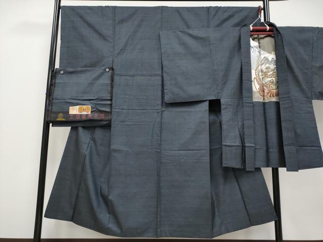 平和屋着物●極上 男性 本場大島紬 アンサンブル 100亀甲 総詰め 証紙付き 逸品 CYAA4185s6