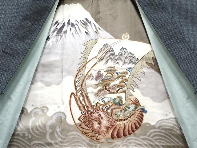 平和屋着物●極上 男性 本場大島紬 アンサンブル 100亀甲 総詰め 証紙付き 逸品 CYAA4185s6