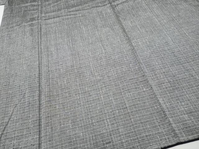 平和屋本店●極上 男性 紬 アンサンブル キングサイズ 薄墨色地 逸品 未使用 CYAA4195s6