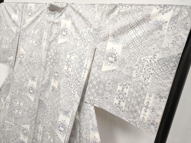 平和屋本店●極上 本場大島紬 白大島 12マルキ 秘幻 優粋 証紙付き 逸品 未使用 CYAA4206s6