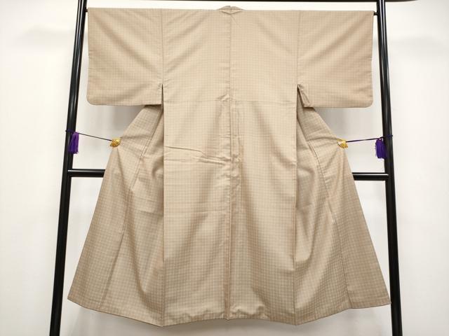 平和屋着物●極上 男性 お召 吉祥文 柴染色地 逸品 CYAA4216s6