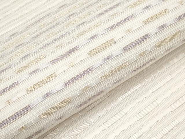 平和屋着物*極上 夏物 全通柄袋帯 めがね織 横段文 金糸 逸品 CYAA4246s6