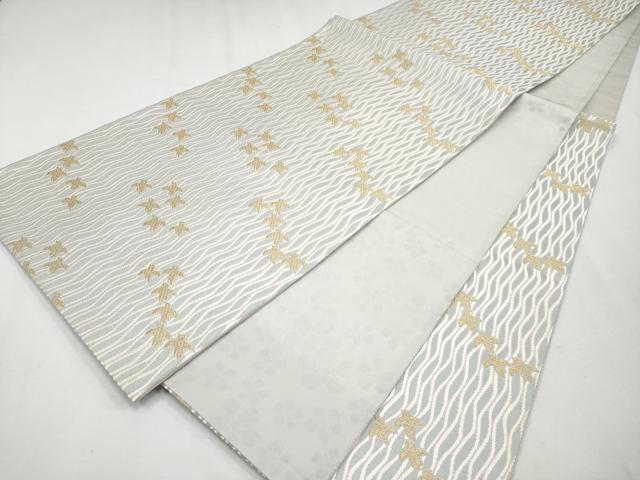 平和屋着物●極上 山口美術織物 皇室 伊勢神宮御用 西陣織 六通柄袋帯 唐織 網に千鳥文 金糸 逸品 CYAA4253s6
