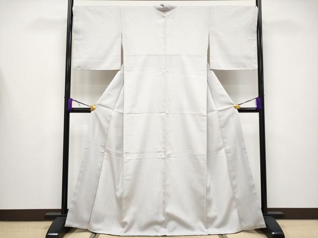 平和屋本店●極上 本塩沢 やまだ織 花織 格子柄 原沢キヨ作 紫水晶色地 証紙付き 逸品 CYAA5043s6