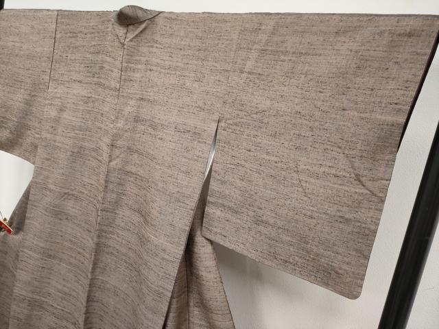 平和屋着物●極上 菅原工房 菅原結作 漢方染紬 銀煤竹色地 証紙付き 逸品 CYAA4282s6