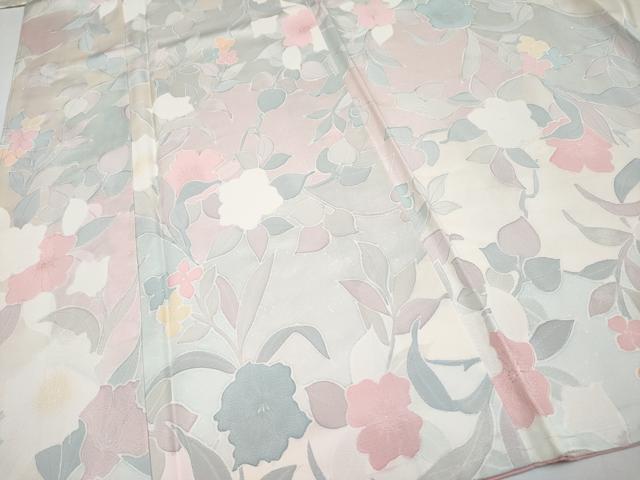 平和屋着物●極上 小紋 地紋起こし 枝花文 たたき染め 逸品 未使用 CYAA4296s6