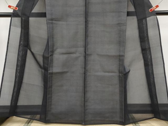平和屋本店*極上 夏物 本場琉球絣 夏琉球 縞 黒地 証紙付き 逸品 未使用 CYAA4297s6