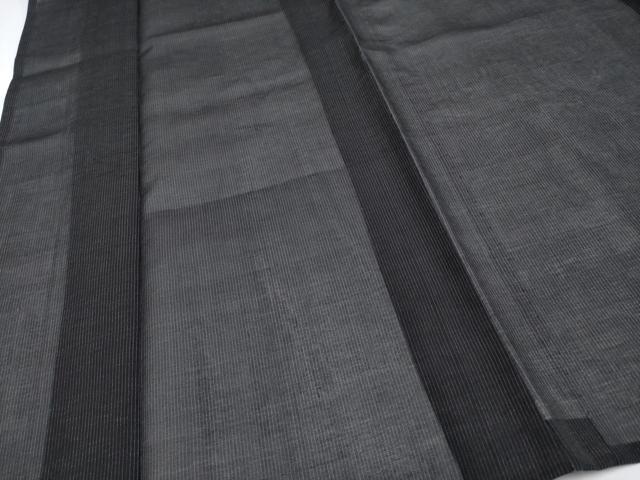 平和屋本店*極上 夏物 本場琉球絣 夏琉球 縞 黒地 証紙付き 逸品 未使用 CYAA4297s6