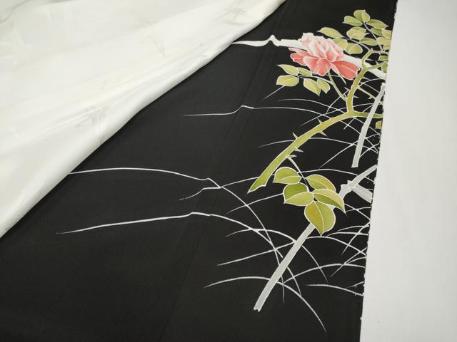 平和屋本店●極上 創業460年・千總 黒留袖 刺繍 花鳥文 金彩 逸品 未使用 CYAA4343s6