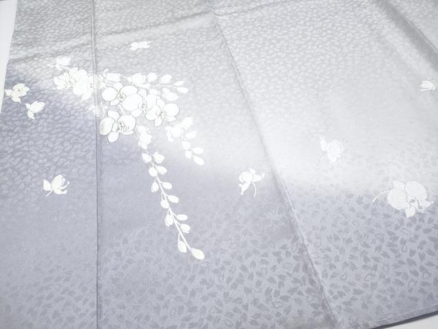 平和屋本店●極上 訪問着 総刺繍 胡蝶蘭 暈し染め 金糸 紫水晶色地 逸品 未使用 CYAA4352s6