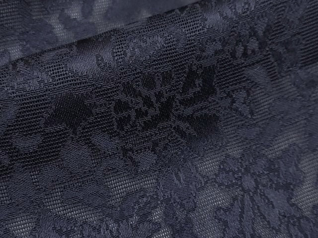 平和屋着物∞極上 スリーシーズン 春夏秋 塵除け 道中着 ロング丈 花唐草紋紗 黒紅色地 逸品 未使用 CYAA4362s6