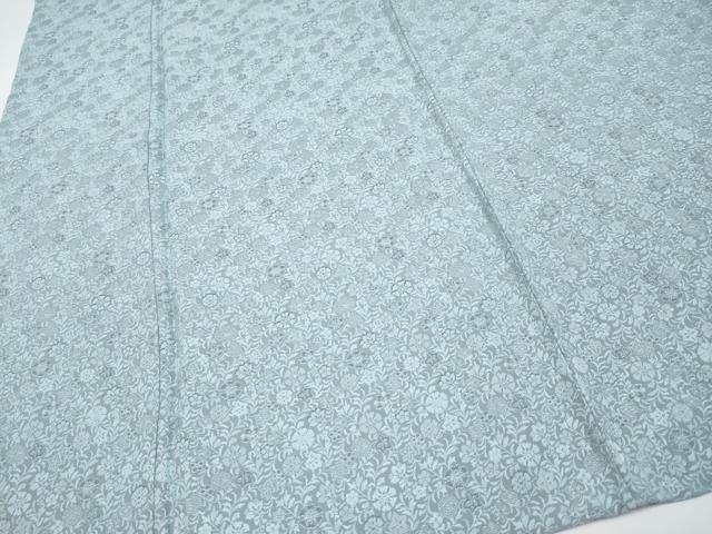 平和屋着物▽極上 色無地 単衣 草花地紋 秘色色地 逸品 CYAA4375s6