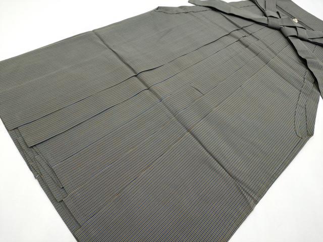 平和屋本店*極上 夏物 男性 人間国宝 甲田栄佑 精好仙台平 行灯袴 縞 逸品 CYAA4399s6