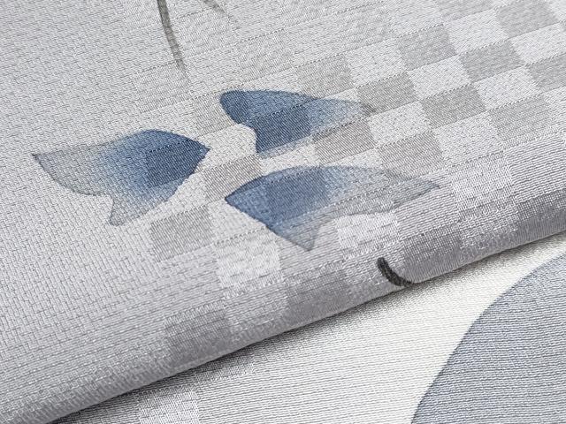 平和屋着物●極上 小紋 手描き 枝葉文 シルエット 暈し染め 逸品 未使用 CYAA4429s6