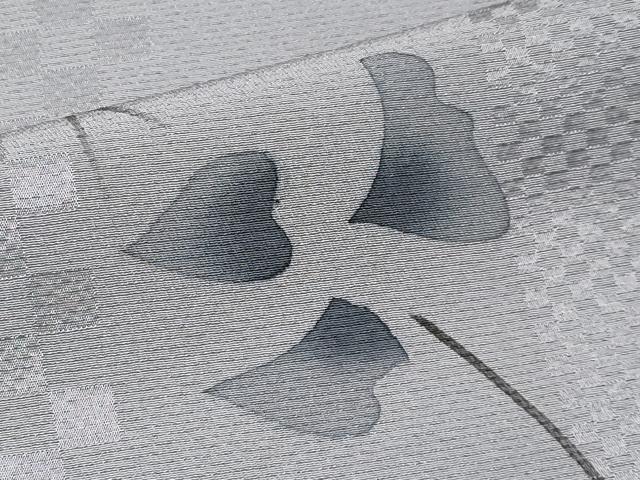 平和屋着物●極上 小紋 手描き 枝葉文 シルエット 暈し染め 逸品 未使用 CYAA4429s6