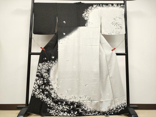 平和屋着物●極上 訪問着 舞花文 暈し染め 金通し地 逸品 CYAA4440s6