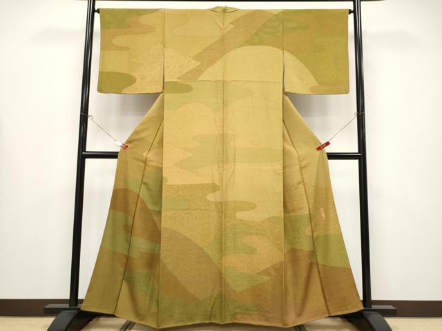 平和屋着物●極上 重要無形文化財 人間国宝 中村勇二郎 訪問着 江戸小紋 霞遠山文 逸品 CYAA4441s6