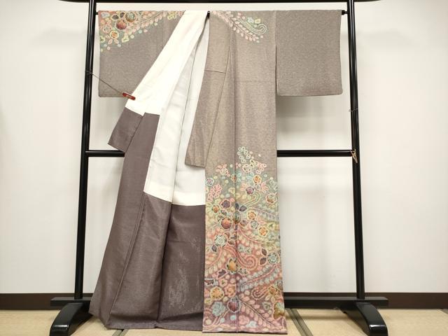 平和屋本店●極上 荒川東海 訪問着 辻が花 絞り 暈し染め 金通し地 逸品 CYAA4475s6