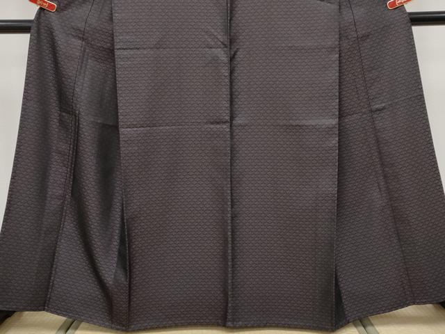 平和屋本店▽極上 お召 単衣 切子柄 京都きもの友禅扱い 逸品 CYAA4491s6