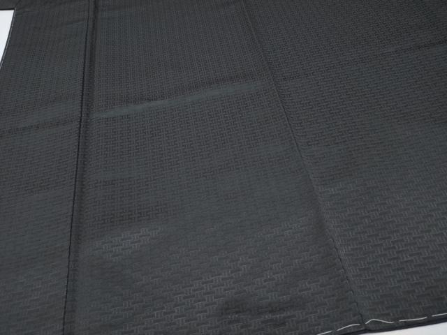 平和屋本店●極上 男性 天平経錦 お召 黒地 逸品 未使用 CYAA4510s6