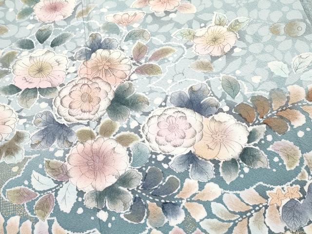 平和屋本店●極上 訪問着 袋帯セット 作家物 辻が花 暈し染め 金彩 逸品 CYAA4525s6