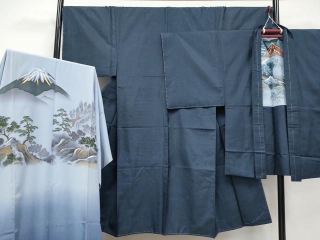 平和屋着物●極上 男性 本場大島紬 アンサンブル・長襦袢セット 100亀甲 総詰め 逸品 未使用 CYAA4528s6
