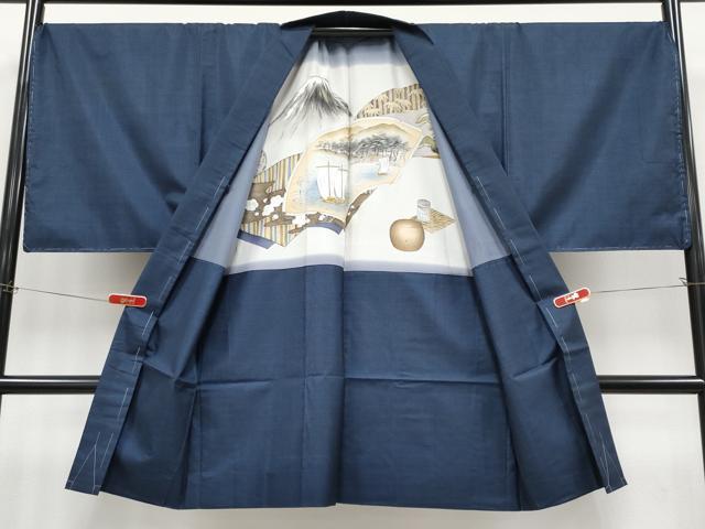 平和屋着物●極上 男性 本場大島紬 アンサンブル トールサイズ 100亀甲 総詰め 反端付き 逸品 未使用 CYAA4531s6