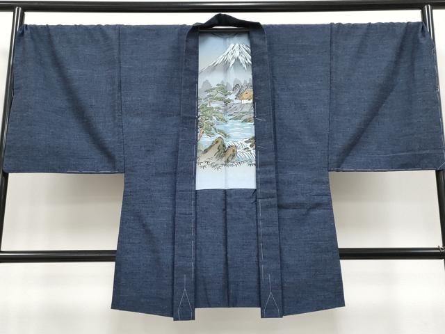 平和屋着物●極上 男性 本場結城玉紬 結織苑 アンサンブル キングサイズ 杢 証紙・反端付き 逸品 CYAA4532s6