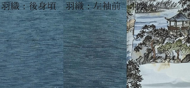 平和屋着物●極上 男性 紬 アンサンブル 錆鼠色地 逸品 未使用 CYAA4538s6