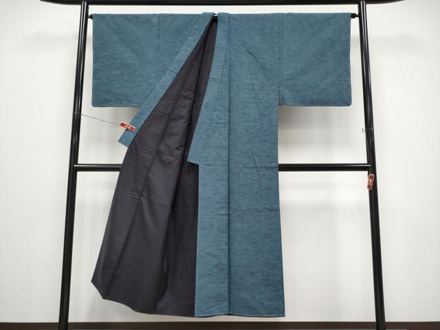 平和屋着物●極上 男性 紬 アンサンブル 錆鼠色地 逸品 未使用 CYAA4538s6