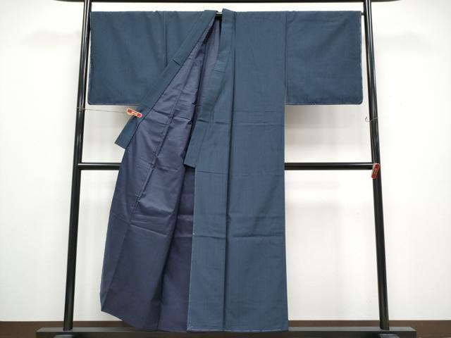 平和屋着物●極上 男性 紬 アンサンブル・長襦袢セット 縞 逸品 未使用 CYAA4540s6