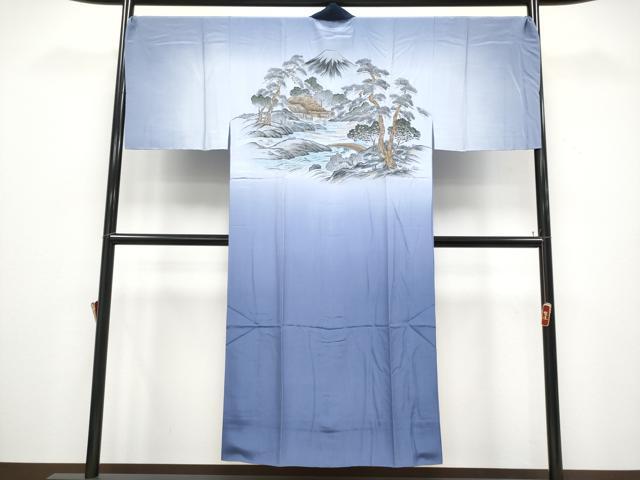 平和屋着物●極上 男性 紬 アンサンブル・長襦袢セット 縞 逸品 未使用 CYAA4540s6