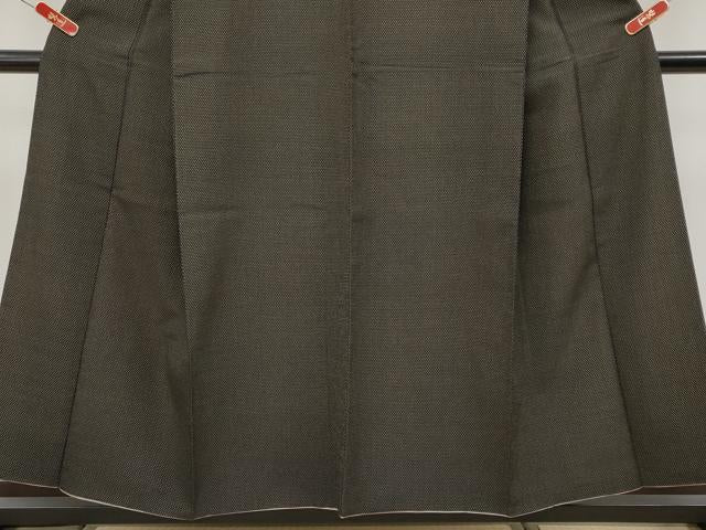 平和屋着物●極上 本塩沢 蚊絣 黒地 逸品 CYAA4628s6